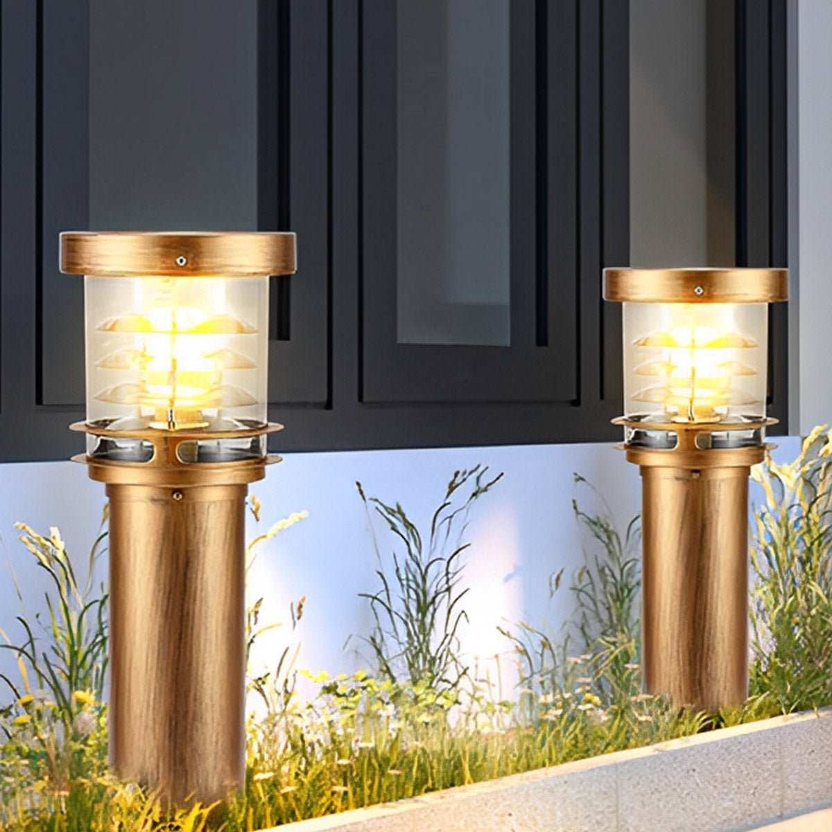 Waterproof Cylinder Tiered LED Outdoor Landscape Lighting