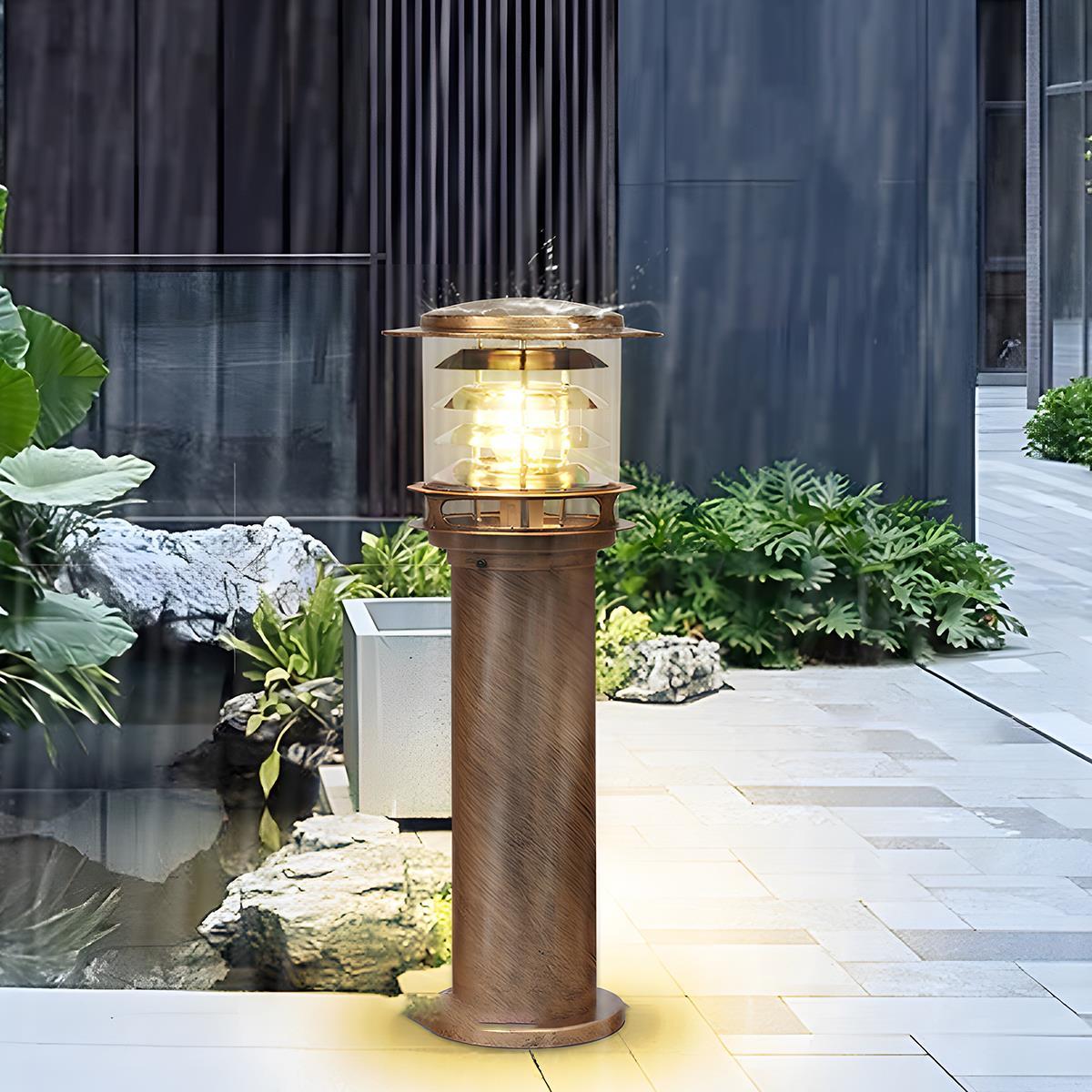 Waterproof Cylinder Tiered LED Outdoor Landscape Lighting