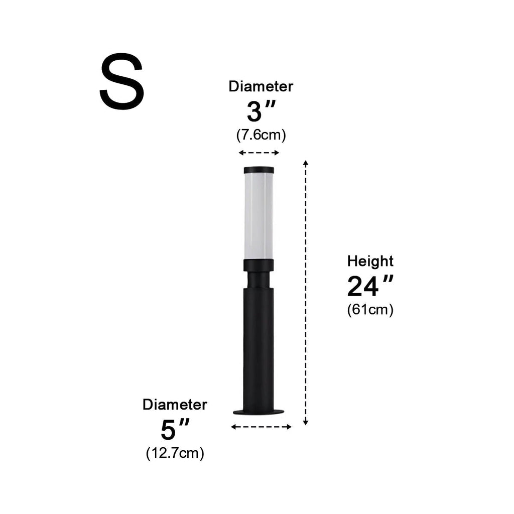 Waterproof Modern Cylinder Long Barrel Column Post Lights Pillar Lights