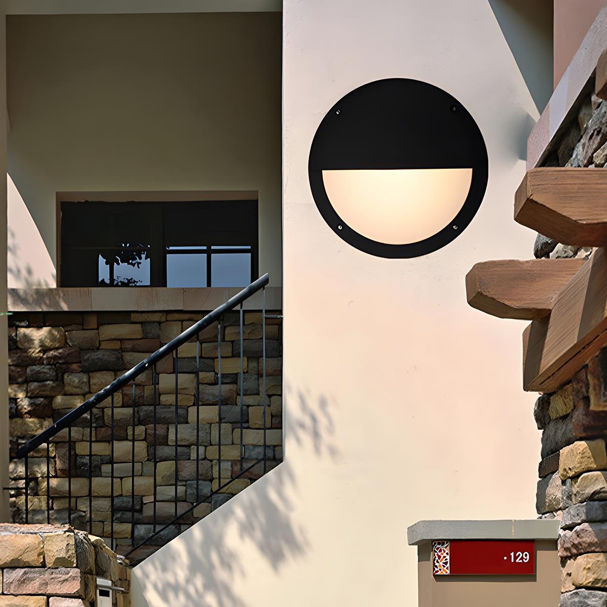 Waterproof Outdoor LED Round Porch Light Exterior Wall Lights