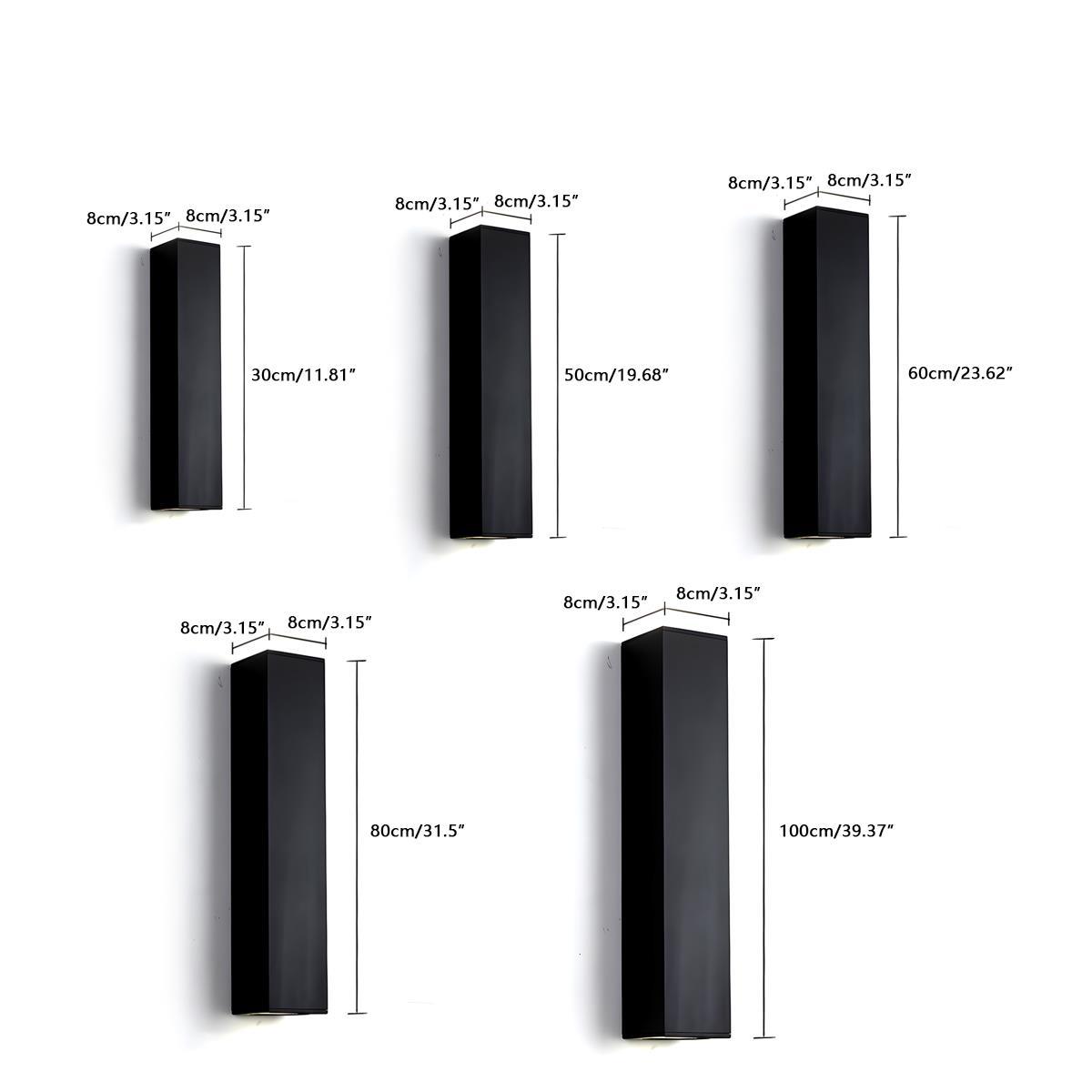 Waterproof Outdoor Rectangular Up and Down Exterior Wall Lights