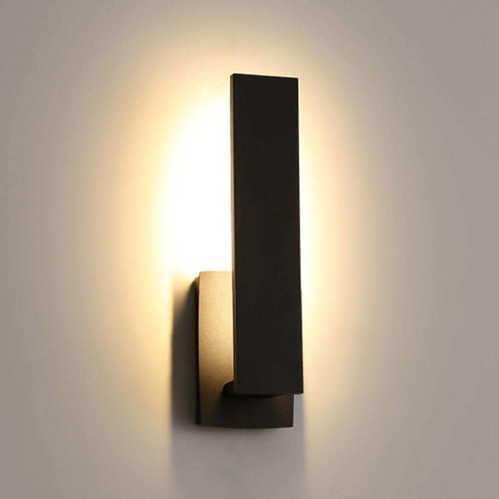 Waterproof Rectangle Black LED Outdoor Wall Sconces