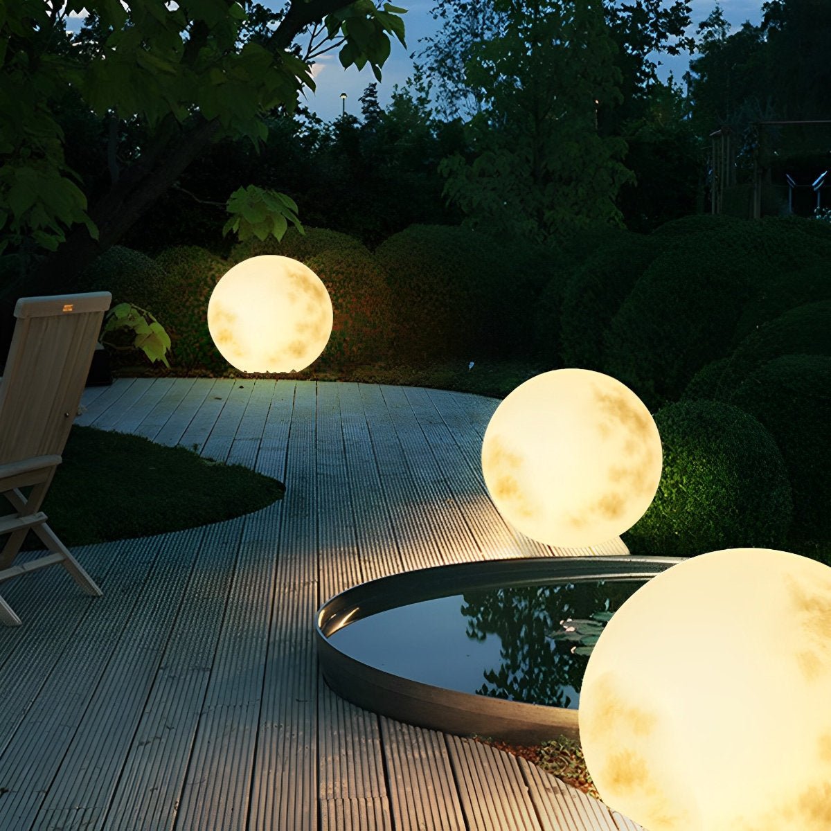 Waterproof Solar Moon Ball Lights Garden Landscape Lawn Lights