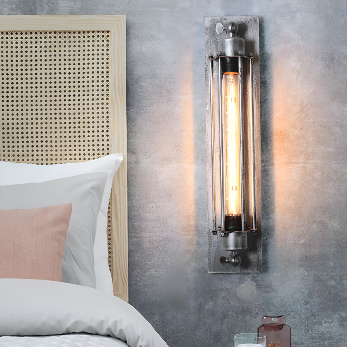 Vintage Industrial Iron Art LED Wall Sconces