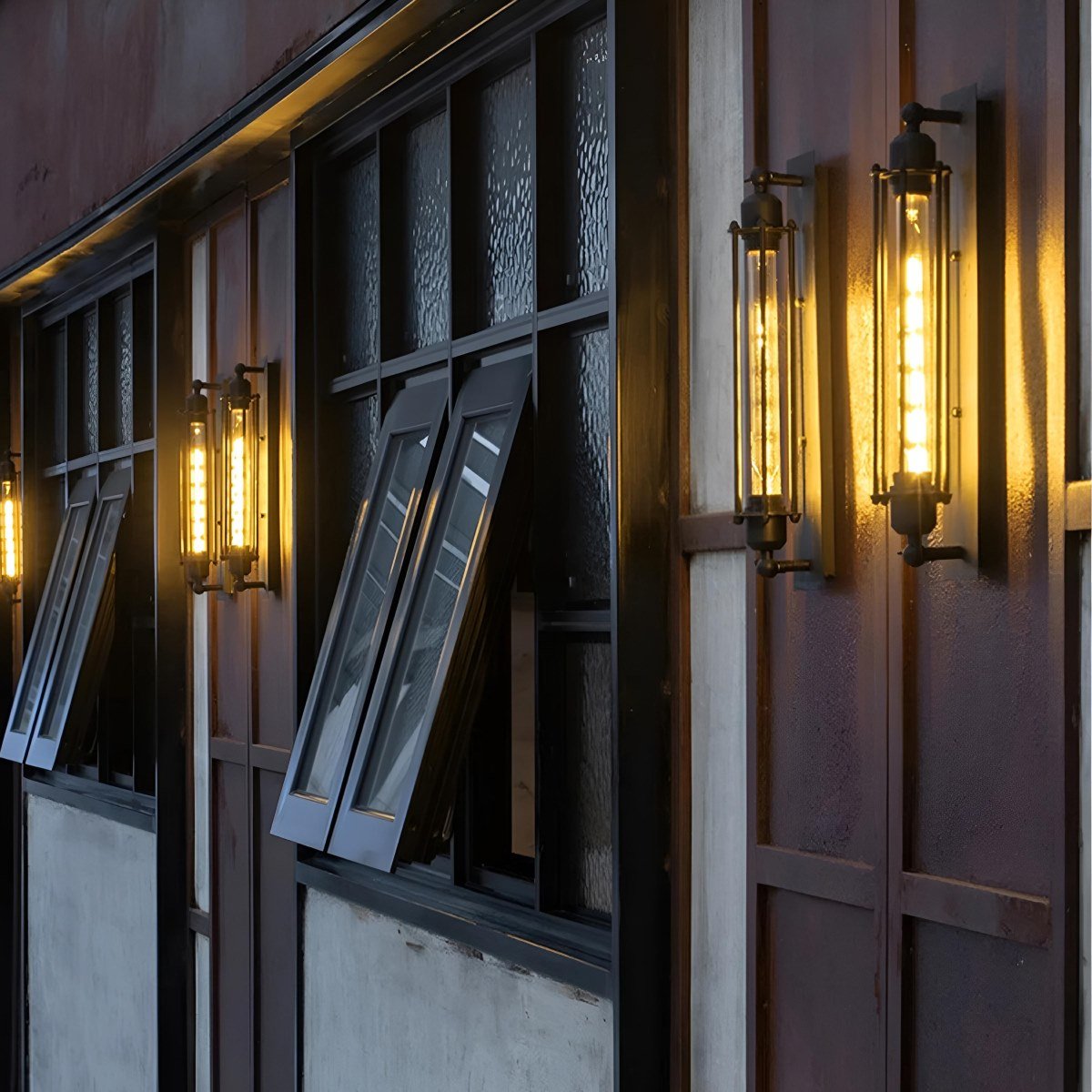 Vintage Industrial Iron Art LED Wall Sconces