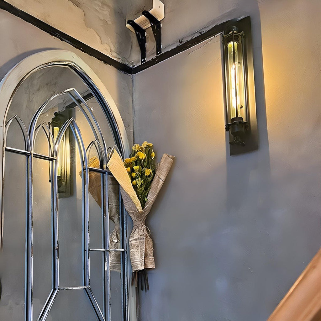 Vintage Industrial Iron Art LED Wall Sconces