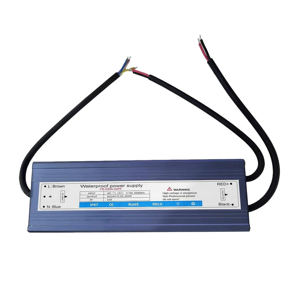 Waterproof Voltage Power Transformer AC to DC24V 12.5A 300W
